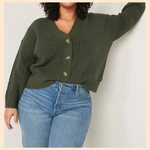 Green Button Up Old Navy Sweater